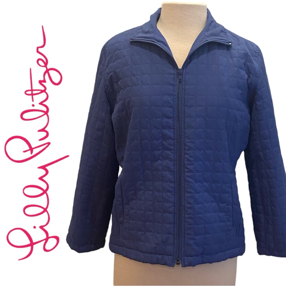 Lilly Pulitzer Lightweight Quilted Jacket White Label Size Medium